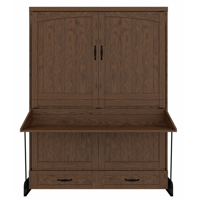 Hokku Designs Junxi Solid Wood Murphy Bed Wayfair